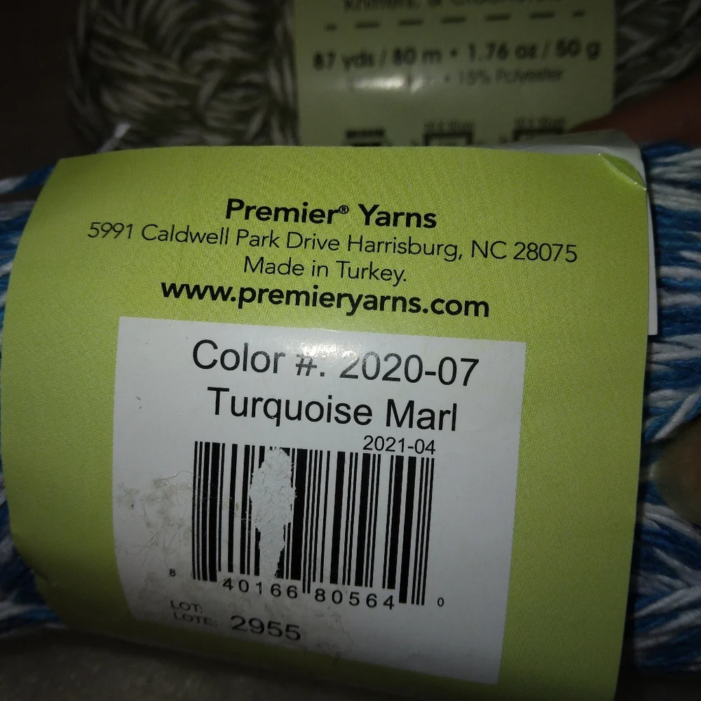 YARN Premier Just Cotton yarn, 2 skeins